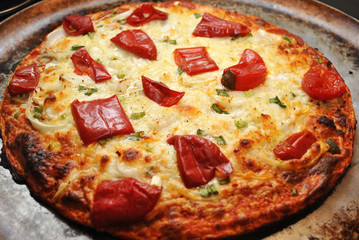 Whole Roasted Red Pepper Pizza Pie