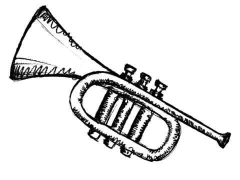 horn, musical instrument