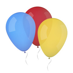 Vector illustration colored balloons isolated on white