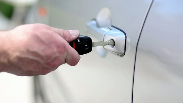 Making sure that the car door is locked