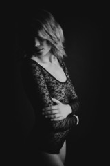 Fototapeta premium Beautiful woman in the light