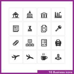 Business icon set.
