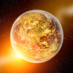 Planet earth global warming