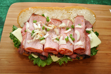 Tasty Deli Sandwich with Luncheon Meat
