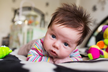 Little boy on the bed