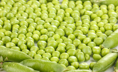 Fototapeta na wymiar Green peas close-up