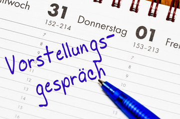 Vorstellungsgespräch Kalender