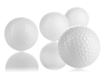 Golf balls isolated on white