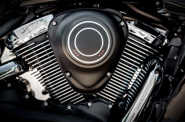 Fototapeta premium Motorcycle engine close-up