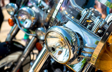 Fototapeta premium Motorcycle headlight