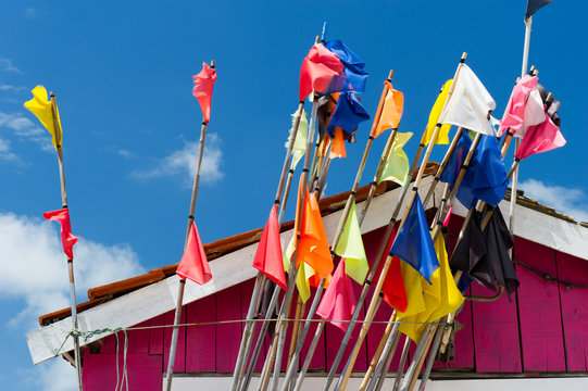 Colorful fisherman flags