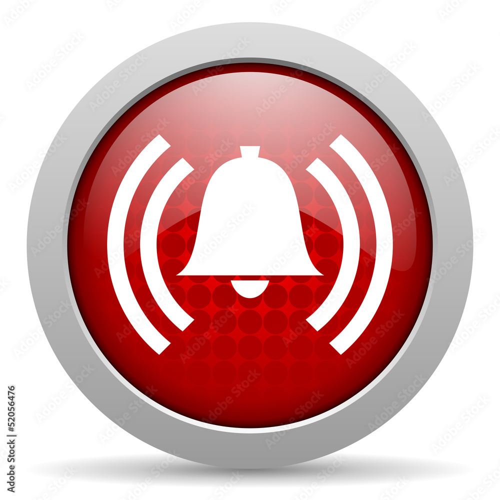 Aufkleber alarm red circle web glossy icon