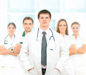 Team of young and smart medical workers