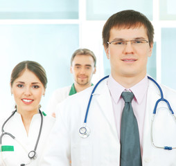 Fototapeta premium Team of young and smart medical workers