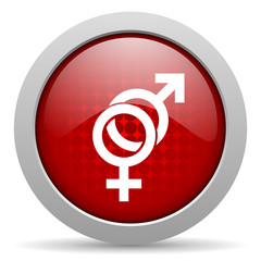 sex red circle web glossy icon