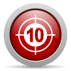 Obraz premium target red circle web glossy icon