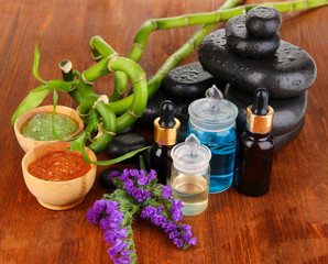 Spas composition with oils and spa stones