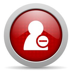 remove contact red circle web glossy icon