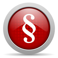 paragraph red circle web glossy icon