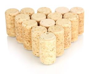 Wine corks isolated on white