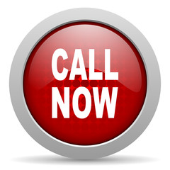 call now red circle web glossy icon
