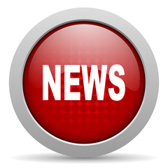 news red circle web glossy icon
