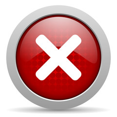 cancel red circle web glossy icon