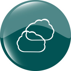 Cloud green icon button
