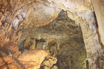 Interior of Natural Cave in thailand