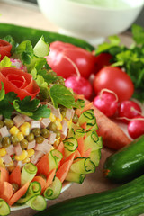 Cake from vegetables