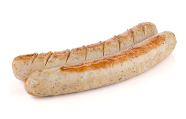 Two grilled sausages