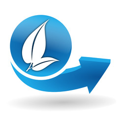végétal sur bouton web bleu
