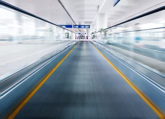 Papier Peint photo Aéroport escalator