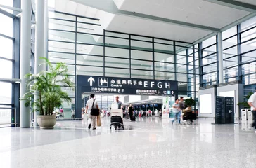 Cercles muraux Aéroport Passager à l& 39 aéroport de Shanghai Pudong