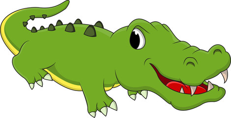 Naklejka premium cute crocodile cartoon