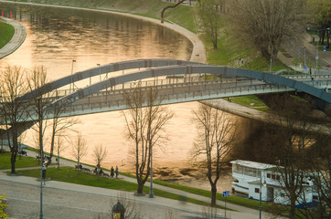 Lithuania. Vilnius in the evening. Mindaugas Bridge