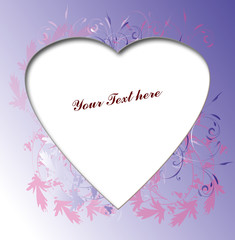 Weisses Herz - Pastellhintergrund