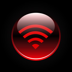 Red wifi or wireless button