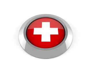 3d red first aid button