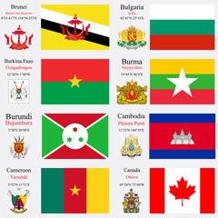 world flags and capitals set 4