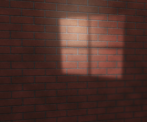 Window Light on Brick Texture Studio Background