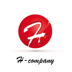 Obraz premium Vector Logo spherical letter H 3d