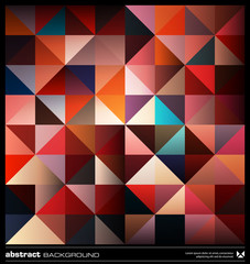 Abstract colorful triangles background. Vector.