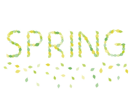 spring motive with leaves, vector design