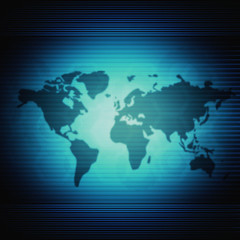 World Map Technology Background