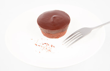 Chocolate Cake with white background