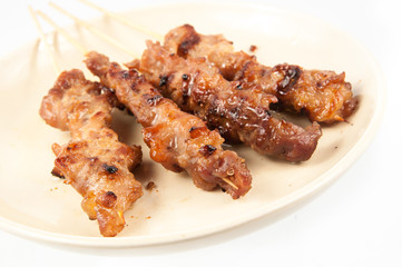Traditional Thai roasted pork.