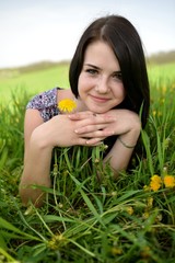 Sexy Girl With Dandelion