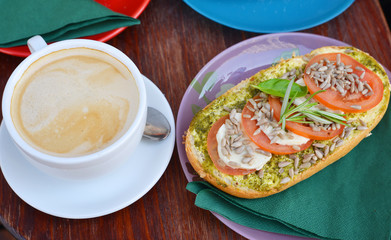 vegetarian Sandwich and Café