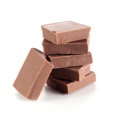 pile of chocolate cubes